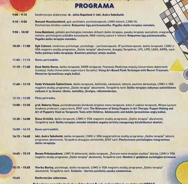 Konferencijos programa Taškas linija spalva'24