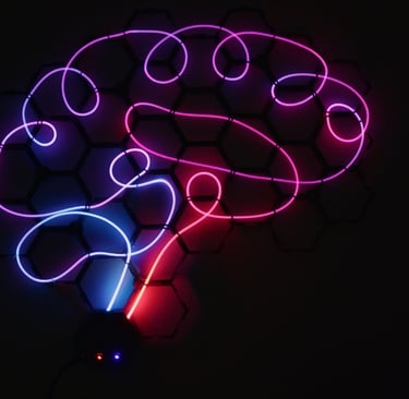 Neon light created with 3D printing, LED and fiber optics