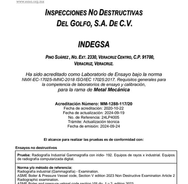 laboratorio de ensayo norma NMX-EC-17025-IMNC-2018 ISO/IEC 17025:2017