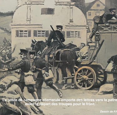 Départ du courrier des militaires