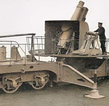 Un canon sur rail de l'armée allemande