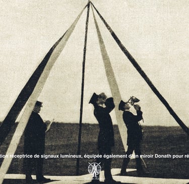 Station réceptrice de signaux lumineux, équipée également d'un miroir Donath pour répondre