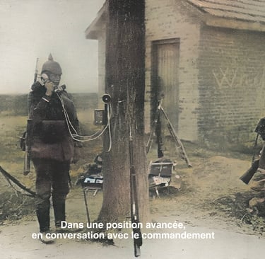 Avant poste équipé d'un téléphone