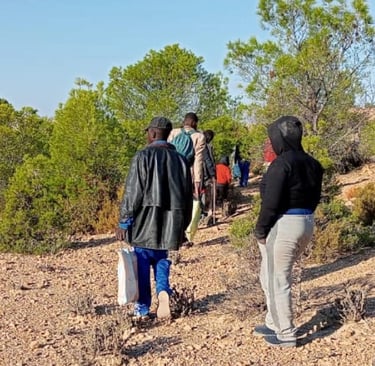 Vertedero de negros en el desierto