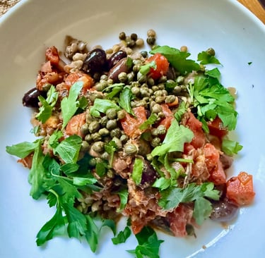 Lentil & Sardine Mediterranean Bowl