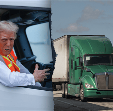 a man in a safety vest and a truck