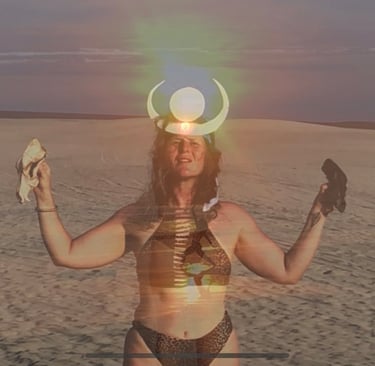 The Oneironaut (video still), self portrait. 2023