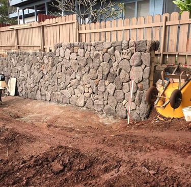 rock wall masonry in honolulu, hawaii