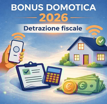 Bonus domotica 2026 sistema smarthome controllo remoto da smartphone riscaldamento e climatizzazione