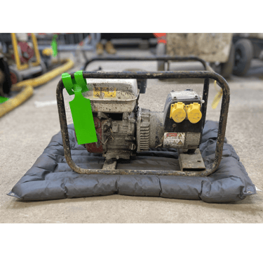 an alternative to plant nappy - absorbent mat with small generator sitting on top of it