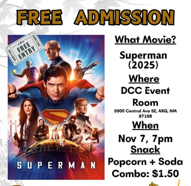 Weekly Movie Night Superman Nov 7 7pm 