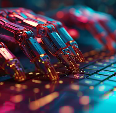 AI writing assistant generating blog content