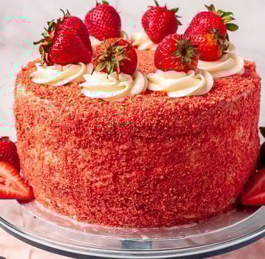 Strawberry Crunch Cake CakeMeAway Suga