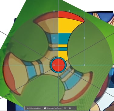 using image editing software to create a cosplay prop pattern