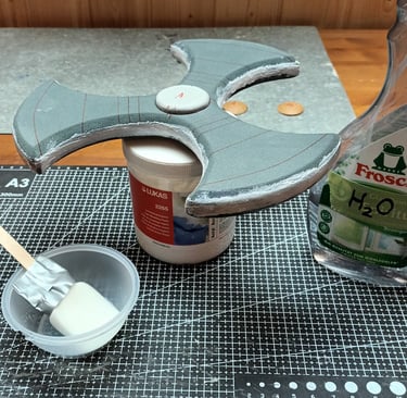 seal leaks in EVA foam with light acrylic structure paste