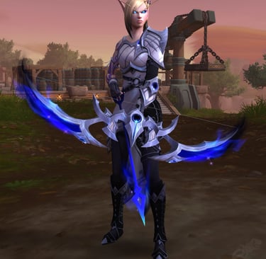 Screenshot: Alleria Windrunner with her bow in World of Warcraft: The War Within