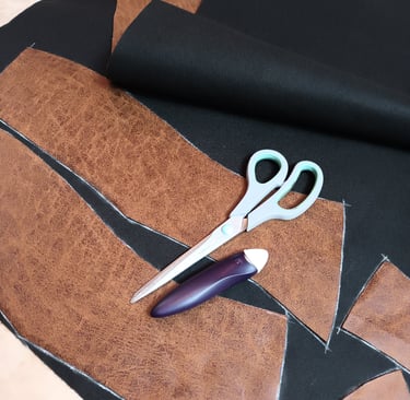 mark and sew artificial leather similar like fabric