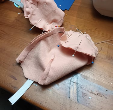 sewing a doll body out of fabric