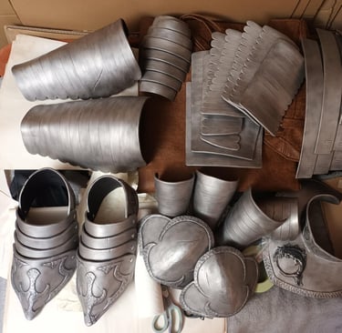 silver EVA armor parts