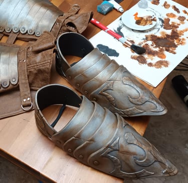 patinated EVA shoe armor