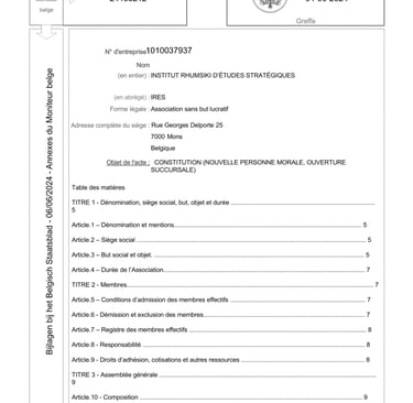 Statuts de l'Institut Rhumsiki des Etudes Stratégiques (IRES)