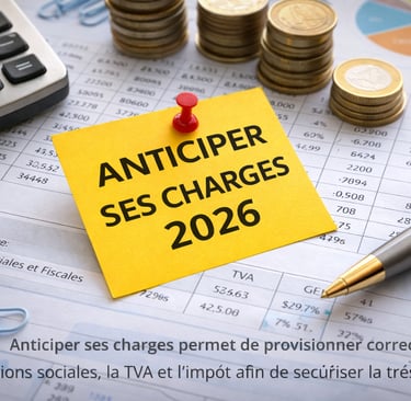 anticiper ses charges comptables en 2026 pour sécuriser la trésorerie de son entreprise