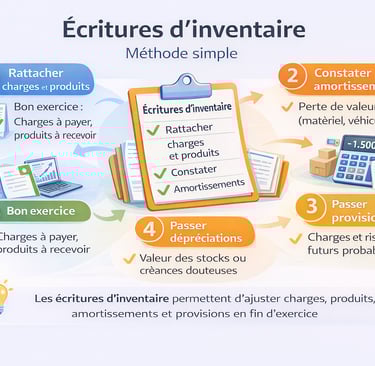 Écritures d’inventaire expliquées simplement : méthode débutant pour la clôture comptable
