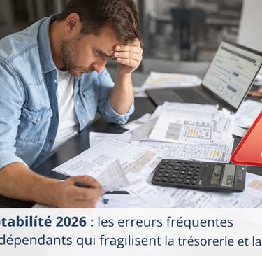 Erreurs comptables 2026 chez les indépendants : mauvaise organisation, factures et calculs de trésor