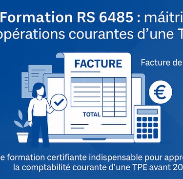 Illustration représentant la formation RS 6485 dédiée à la maîtrise des opérations comptables couran