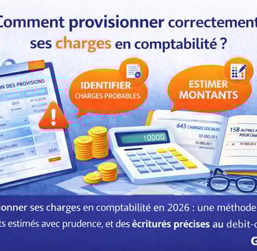 Illustration de la provision des charges en comptabilité : identification des charges probables, est
