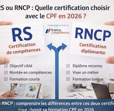 différence certification RS et RNCP CPF formation professionnelle 2026