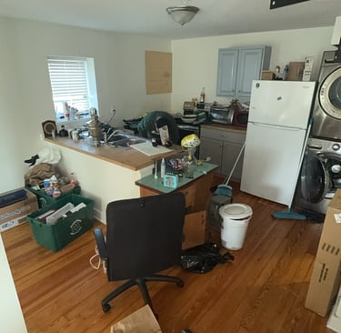 Estate house clutter before full service junk removal