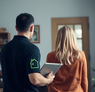 Man doing in person estimate