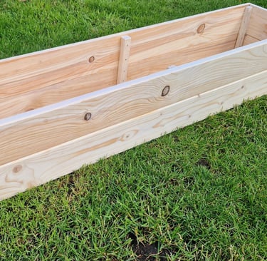 herb planter box wood plant pot vegetable herb strawberries tube reclaimed wooden box Ye Olde Wooden Board