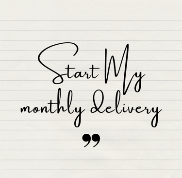 Post it not with script writing "Start My Thrive Life Monthly Delivery"