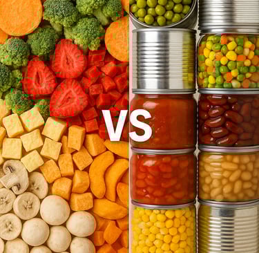 freeze dried food vs canned food