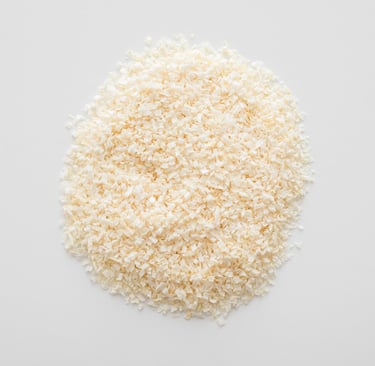 A pile of Thrive Life freeze dried chopped onions