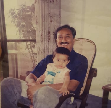 artist smeet k gusani with his dad dr. kailash gusani