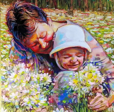beautiful portrait painting memory painted for a client and patron as a memorial gift