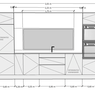 kitchen design, customized, layout