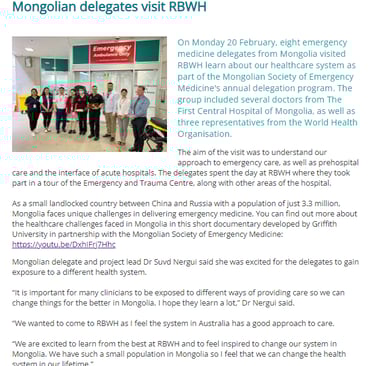 Mongolia Delegation Medial Release
