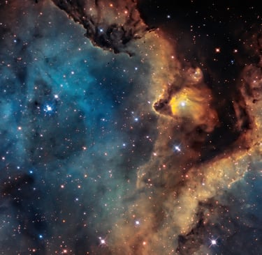 a large, colorful, and colorful space filled with stars