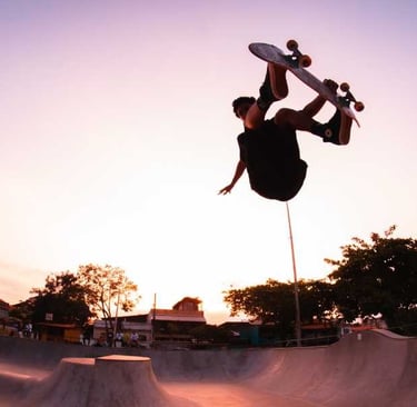 skateboarder jumping