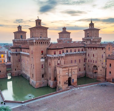 Castello Estense della ciittà di Ferrara, panoramica