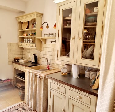 a kitchen with a sink and a sink