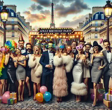 groupe personnes anniversaire adulte
