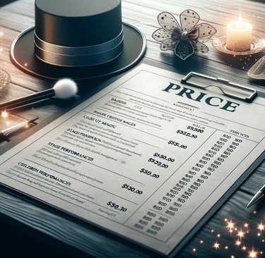 tarifs d'un magicien