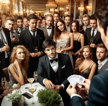 magicien close up avec des cartes