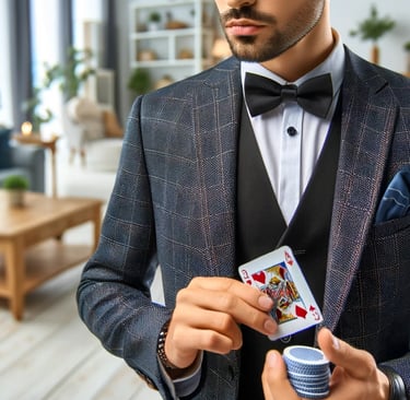 magicien avec des cartes