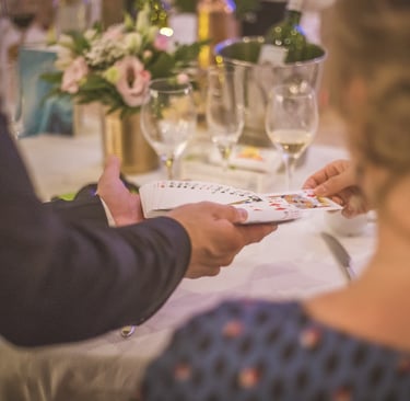 magie carte lors d'un mariage
